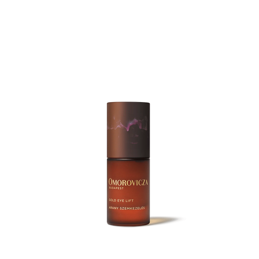 Omorovicza Eye Lift Eye Cream in a stylish bottle designed to reduce puffiness and dark circles