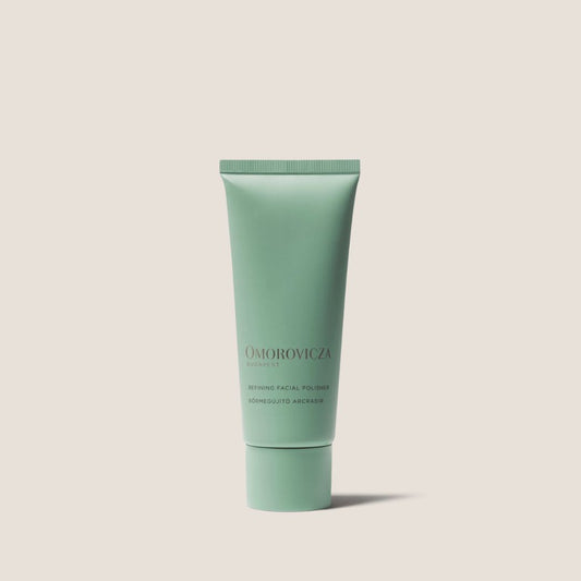 Omorovicza Refining Facial Polisher in a green tube for smooth and radiant skin
