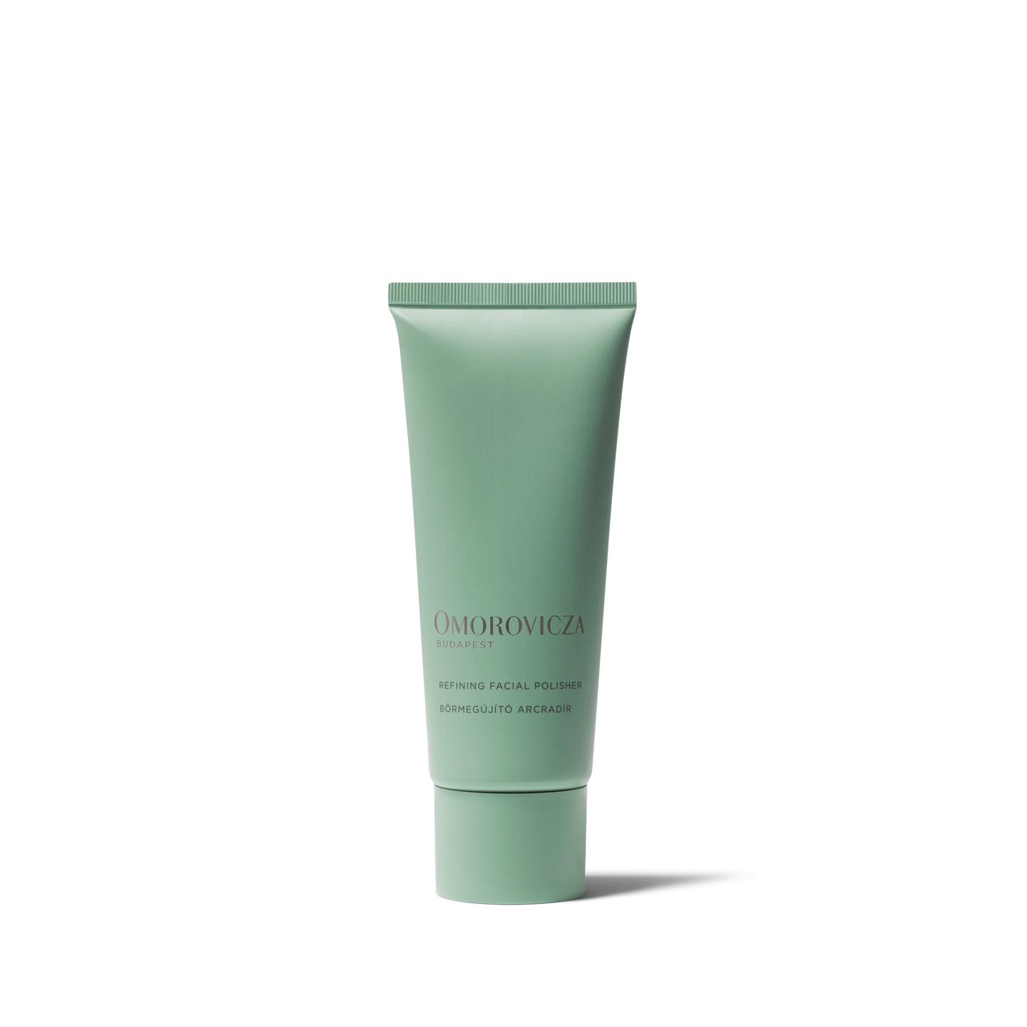 Omorovicza Refining Facial Polisher in a mint green tube for smooth and radiant skin