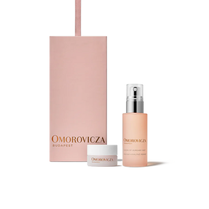 Omorovicza Perfecting Duo set includes a hydrating serum and moisturizer for radiant skin