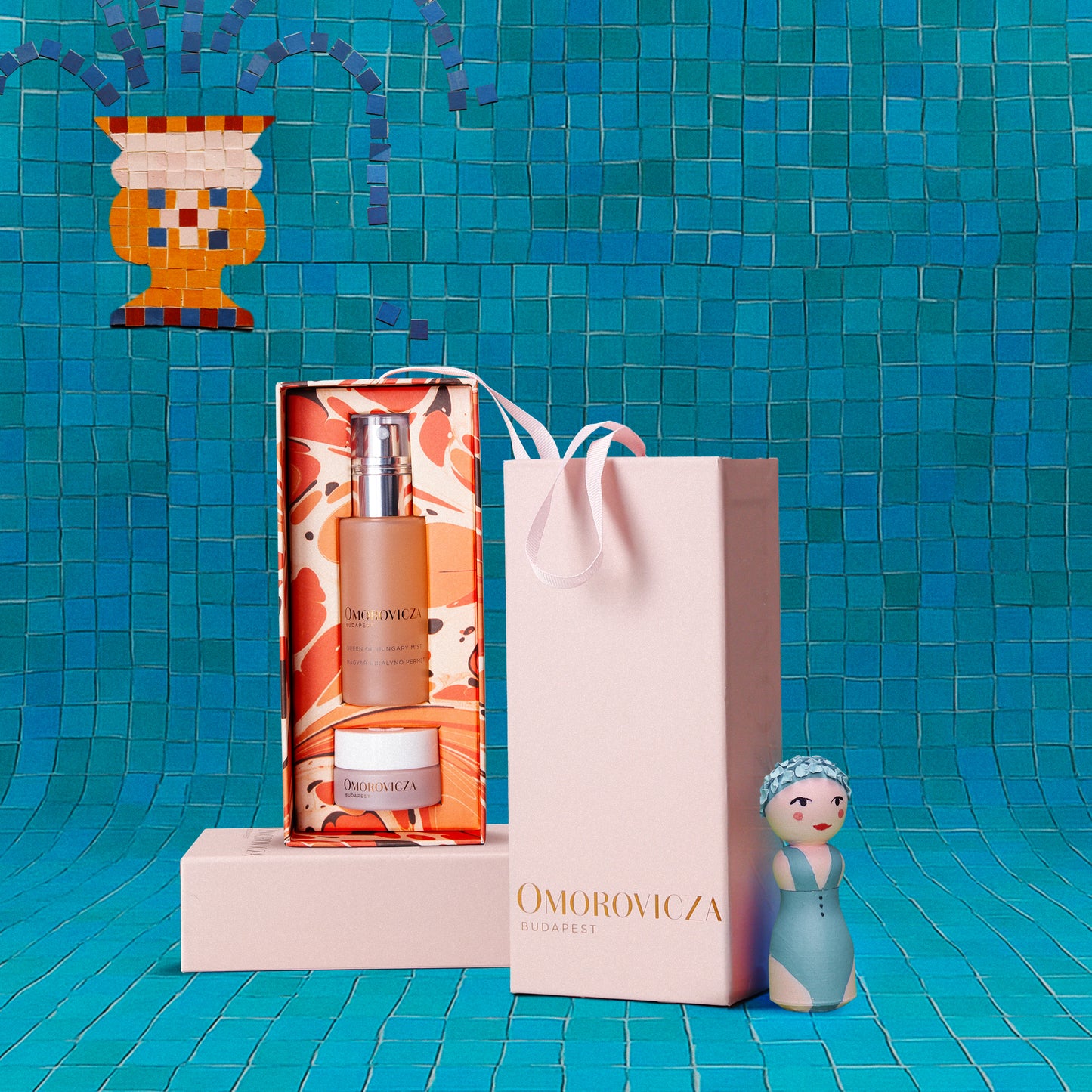 Omorovicza Perfecting Duo set featuring serum and cream in elegant packaging for skincare enthusiasts