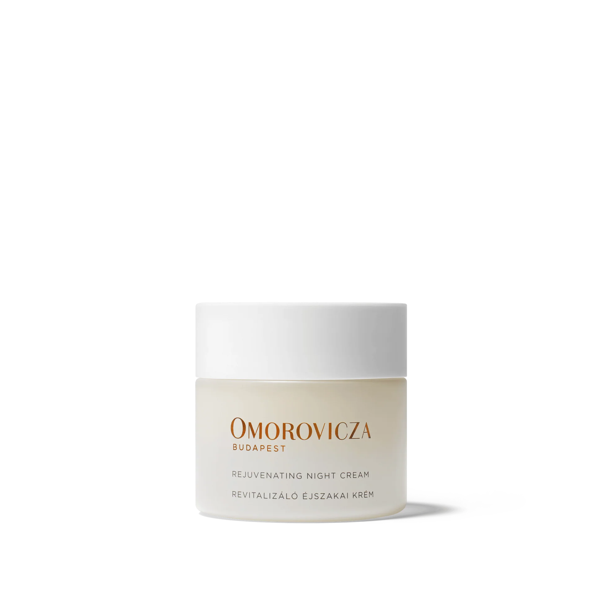 Omorovicza Rejuvenating Night Cream in a glass jar for youthful skin overnight