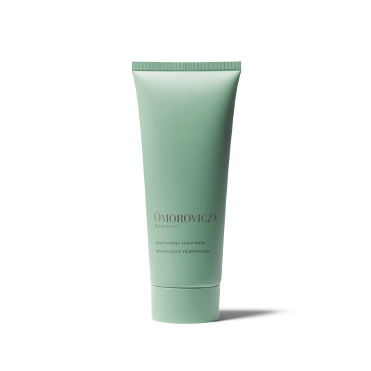 Omorovicza Revitalizing Scalp Mask in a light green tube for healthy scalp care