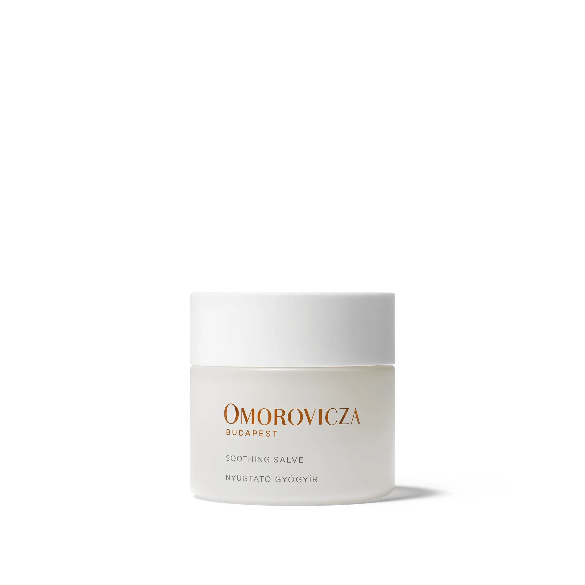 Omorovicza Soothing Salve in a sleek jar for calming skin irritation and moisturization