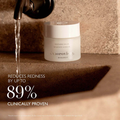 Omorovicza Soothing Salve in a jar reducing redness by up to 89 percent clinically proven