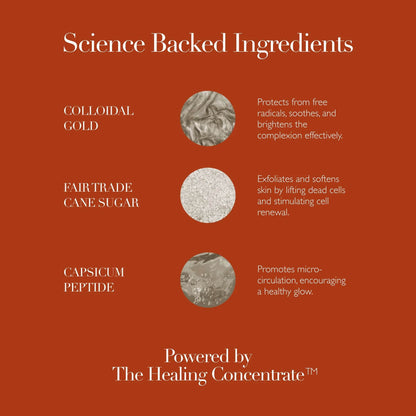 Omorovicza Sugar Scrub with Colloidal Gold and Fair Trade Cane Sugar for radiant skin