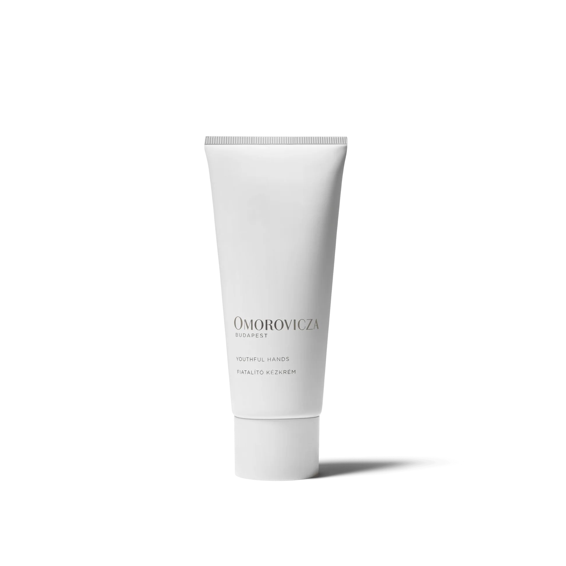 Omorovicza Youthful Hands Hand Cream in a sleek white tube for soft and rejuvenated skin