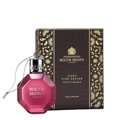 Fiery Pink Pepper Festive Bauble - London Beauty