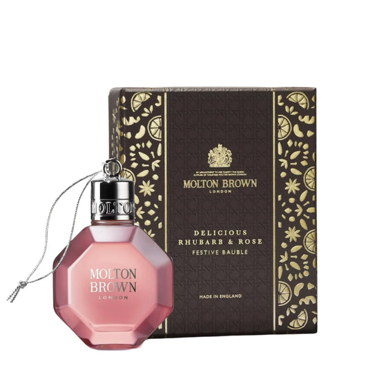 Delicious Rhubarb and Rose Festive Bauble | Shop Molton Brown at London Beauty