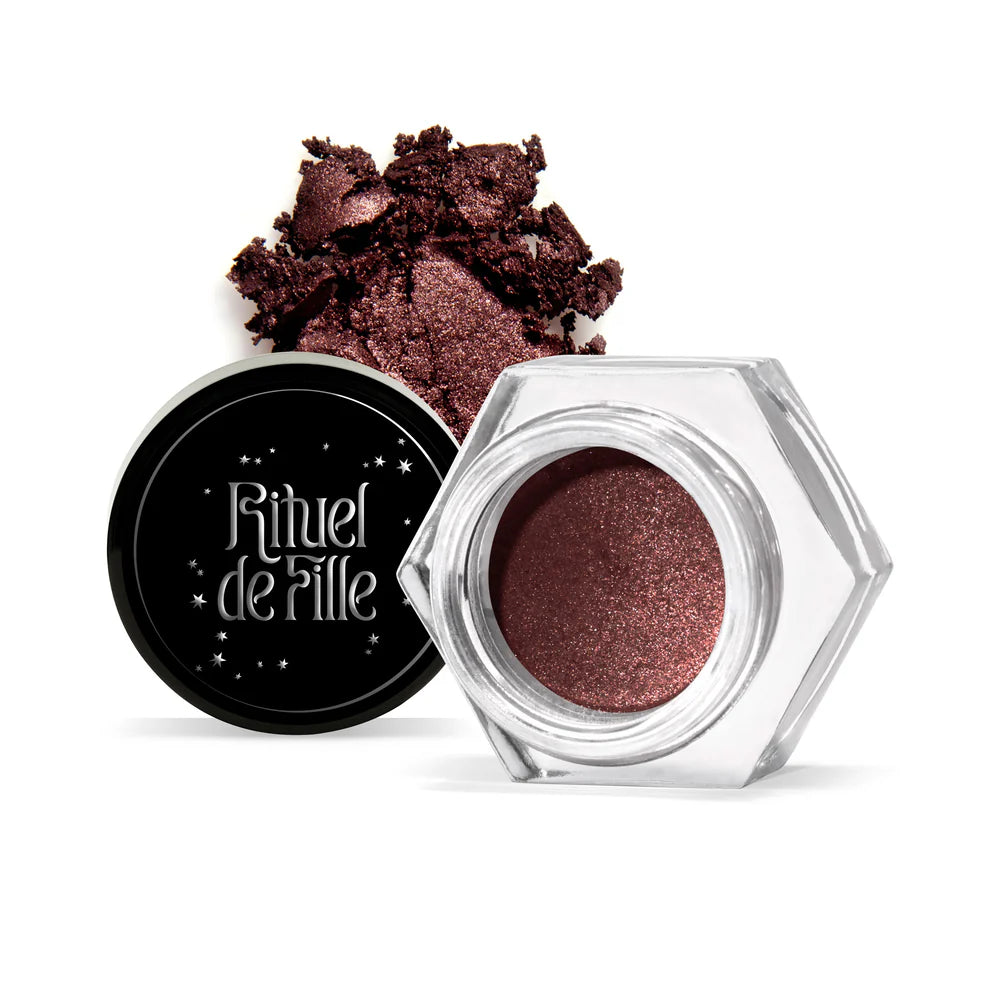 Rituel de Fille Cream Eyeshadow in deep burgundy shade for a bold eye look