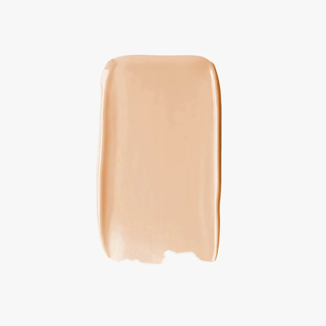 Creamy texture of Sweed glass skin foundation in a light beige shade for a luminous finish