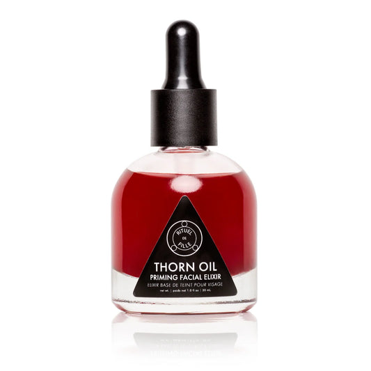 Rituel de Fille Thorn Oil Priming Facial Elixir in a glass dropper bottle for radiant skin preparation