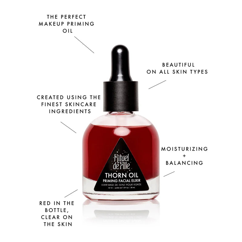 Rituel de Fille Priming Facial Elixir in a glass bottle for moisturizing and balancing all skin types