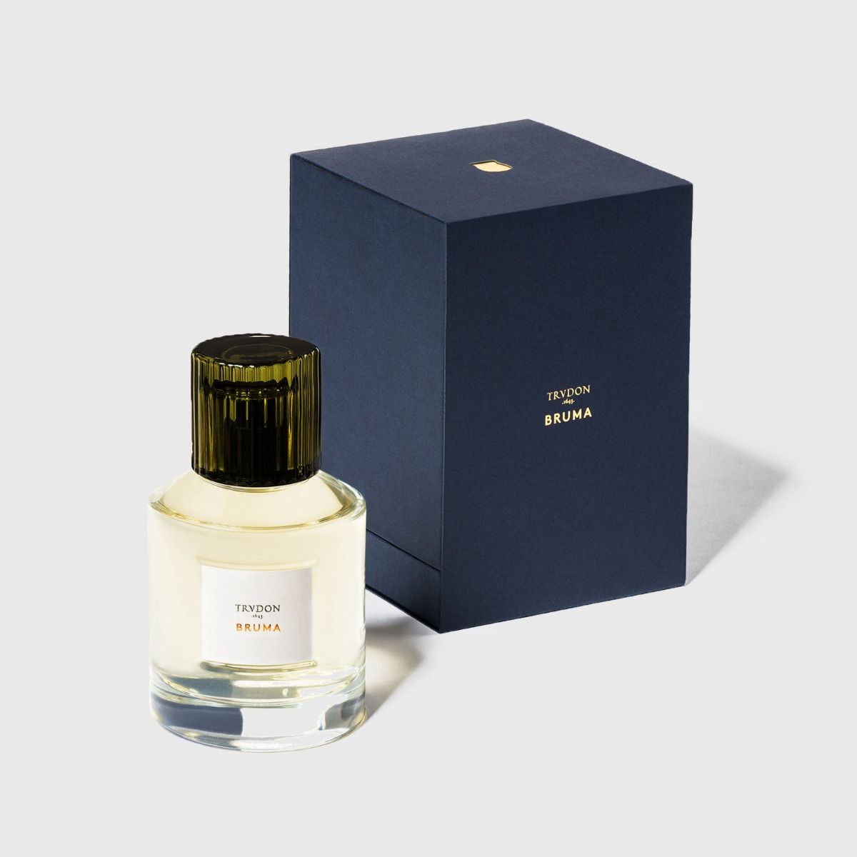 Trudon Bruma Eaux De Parfum in Elegant Glass Bottle with Dark Box for Luxurious Fragrance Experience