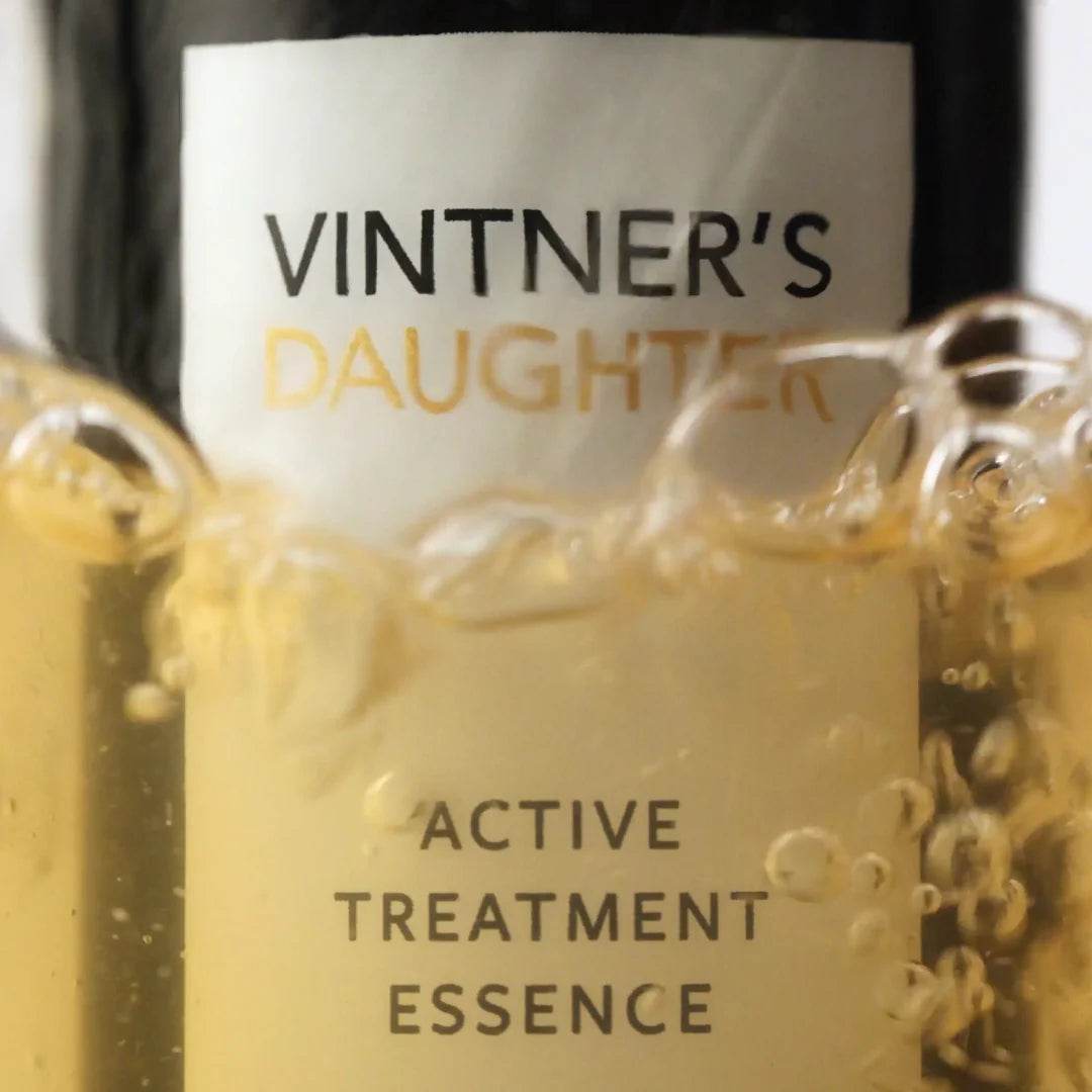 Vintner's Daughter skincare bottle labeled Active Treatment Essence with Illuminating and Renewing Hydration