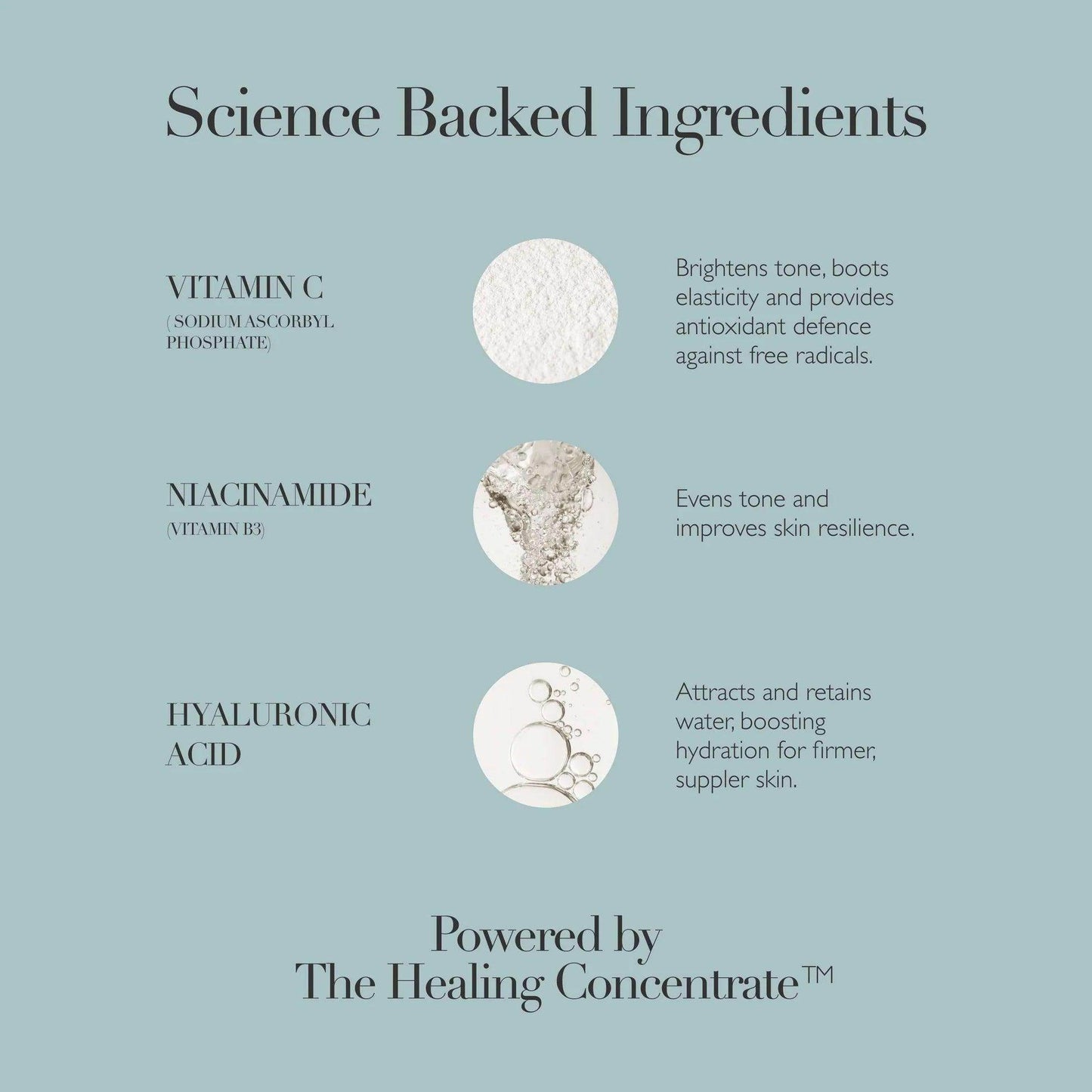 Omorovicza Vitamin C Serum ingredients including Vitamin C, Niacinamide, and Hyaluronic Acid for brighter skin