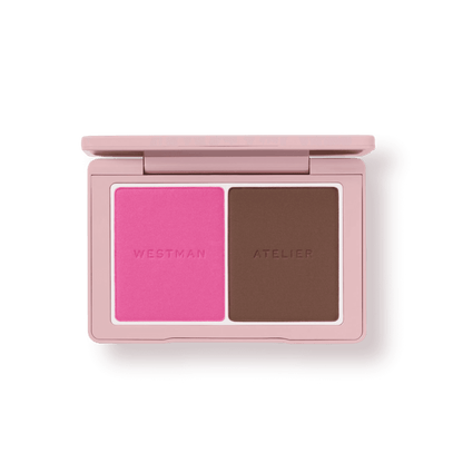 Westman Atelier Blush and Sculpt Powder Duos in Pink and Brown for effortless contouring and highlighting