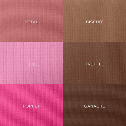 Westman Atelier Blush and Sculpt Powder Duos in shades Petal, Biscuit, Tulle, Truffle, Poppet, and Ganache