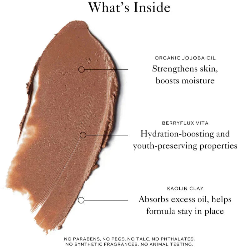 Westman Atelier Contour Stick shade with nourishing ingredients like jojoba oil and clay for a flawless finish