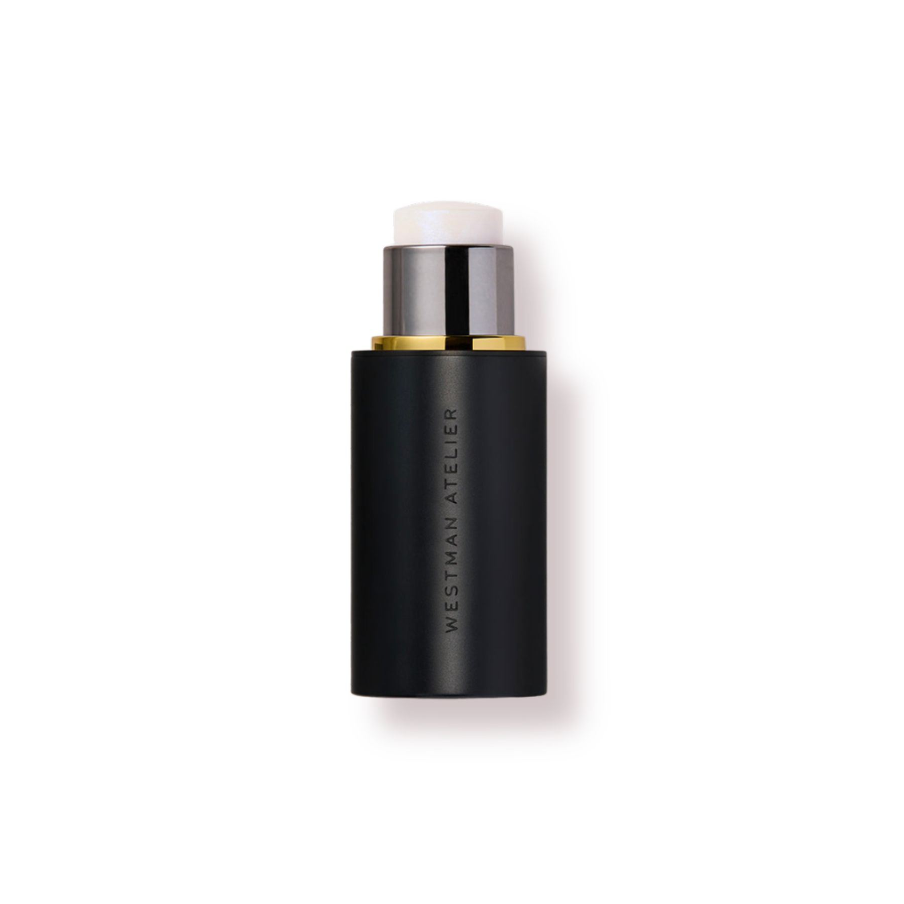 Westman Atelier Highlight Stick in a sleek black container for radiant, glowing skin