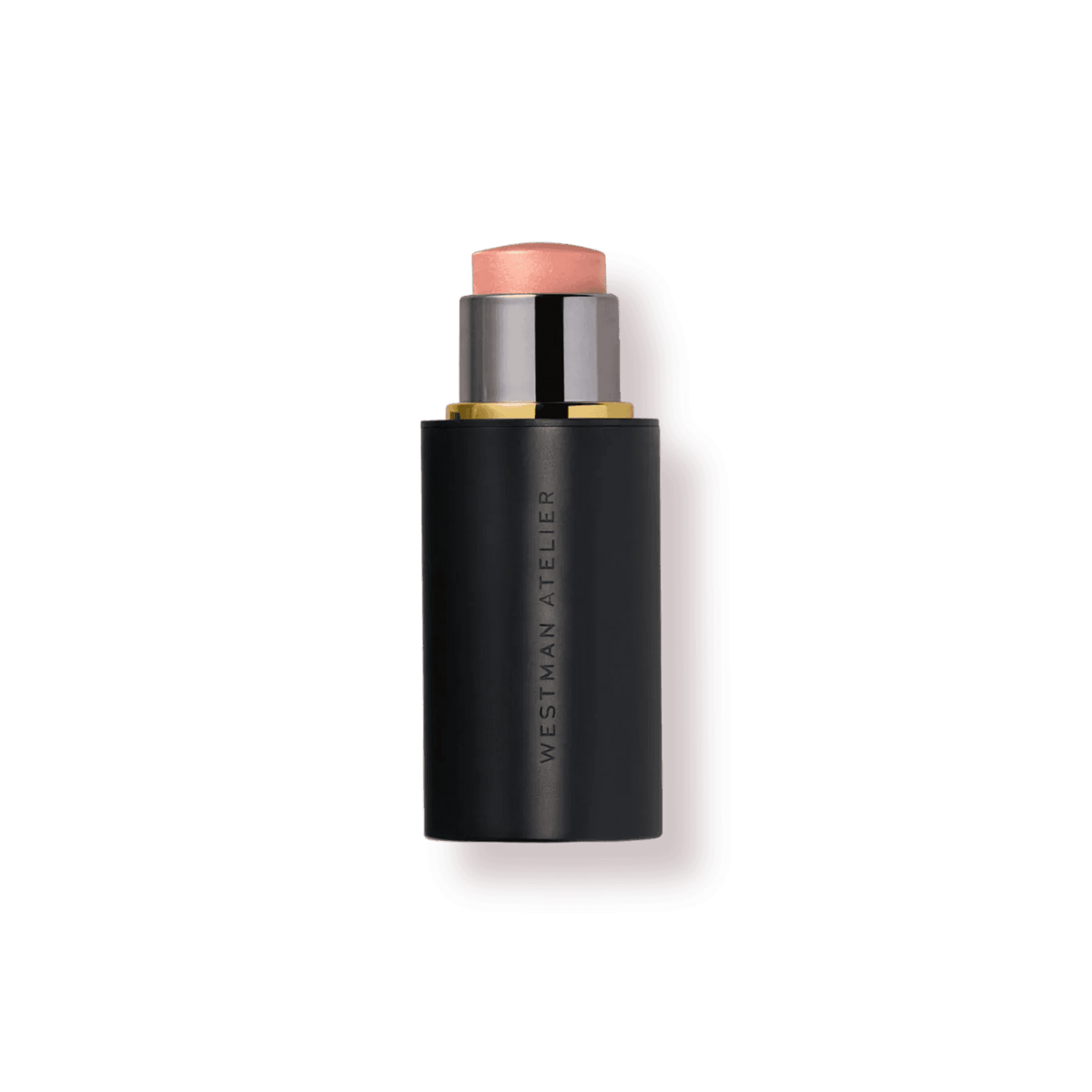 Westman Atelier Highlight Stick in a sleek black tube for a radiant glow on the go