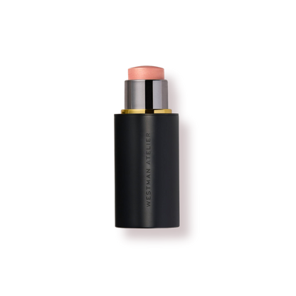 Westman Atelier Highlight Stick in a sleek black tube for a radiant glow on the go