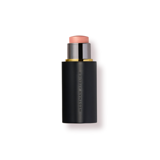 Westman Atelier Highlight Stick in a sleek black tube for a radiant glow on the go