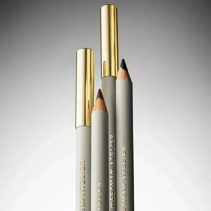 Westman Atelier Kohl Eye Pencil trio featuring three shades with elegant gold caps for versatile eye looks