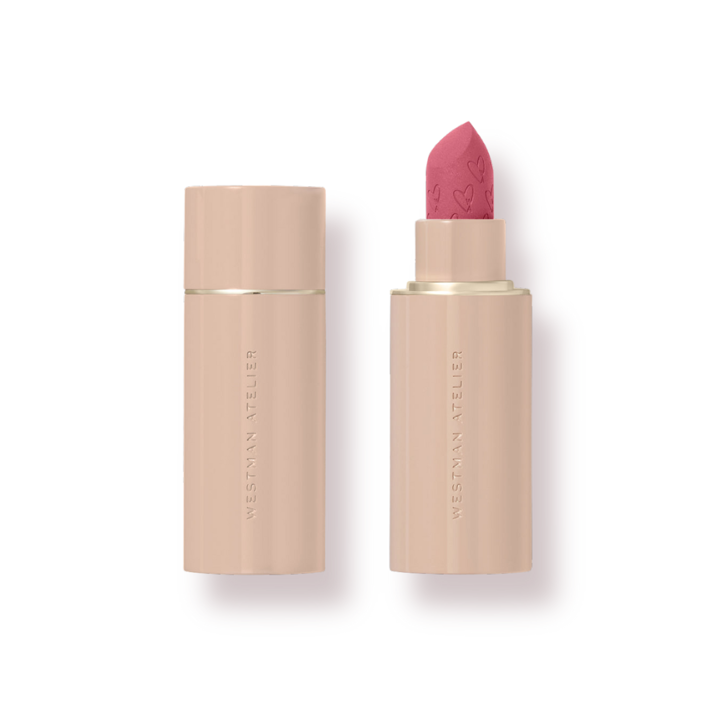 Westman Atelier Luxury Matte Lipstick in soft pink shade with elegant packaging