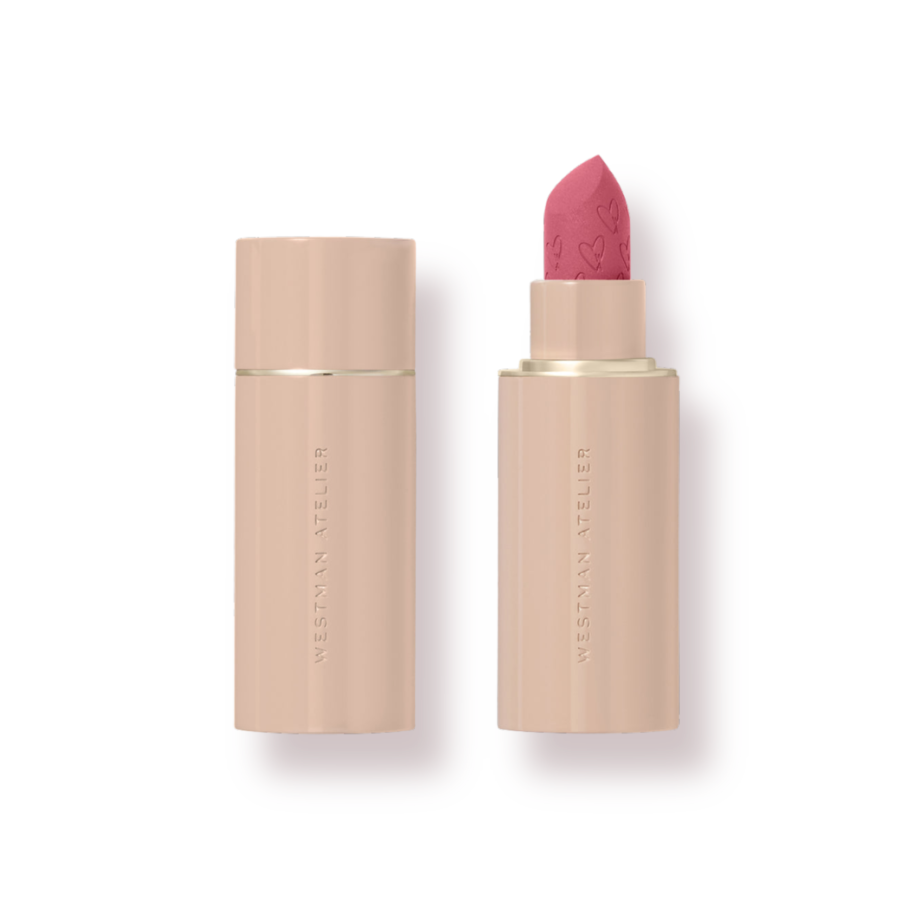 Westman Atelier Luxury Matte Lipstick in soft pink shade with elegant packaging