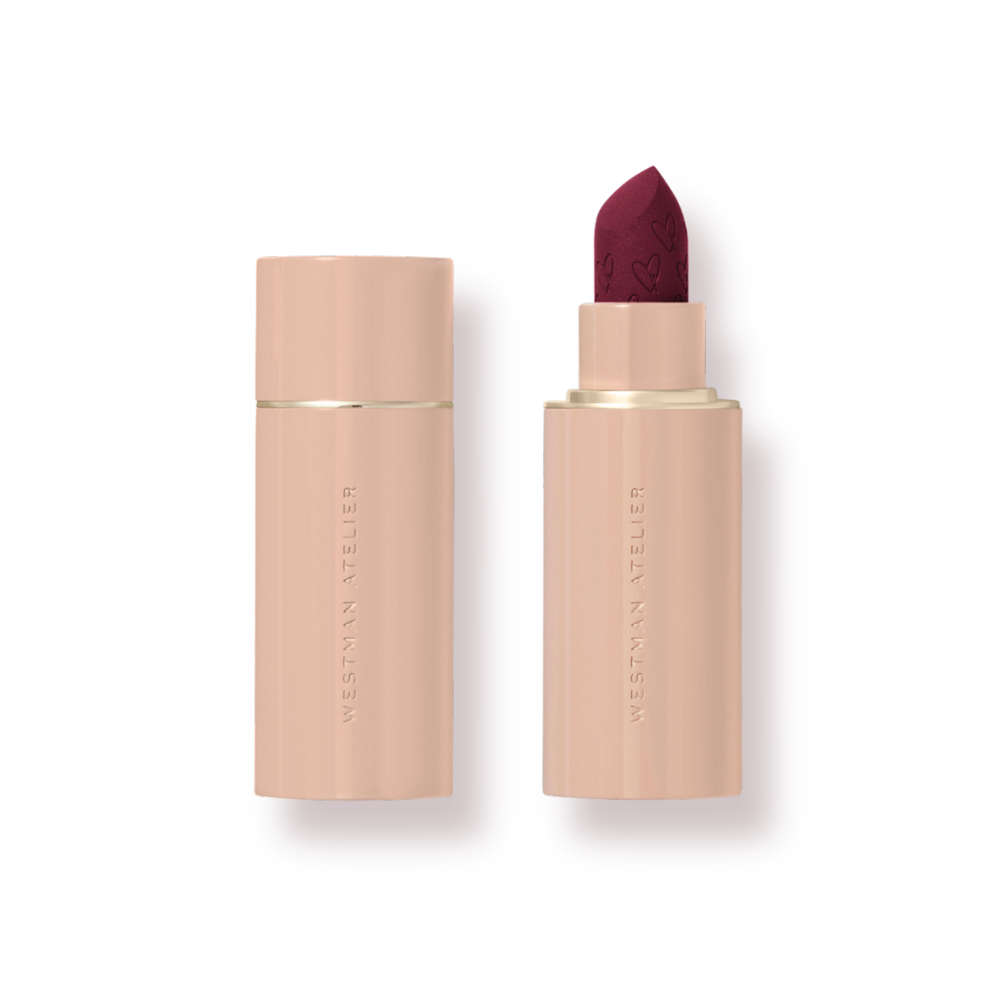Westman Atelier Luxury Matte Lipstick in Deep Berry Shade with Chic Packaging