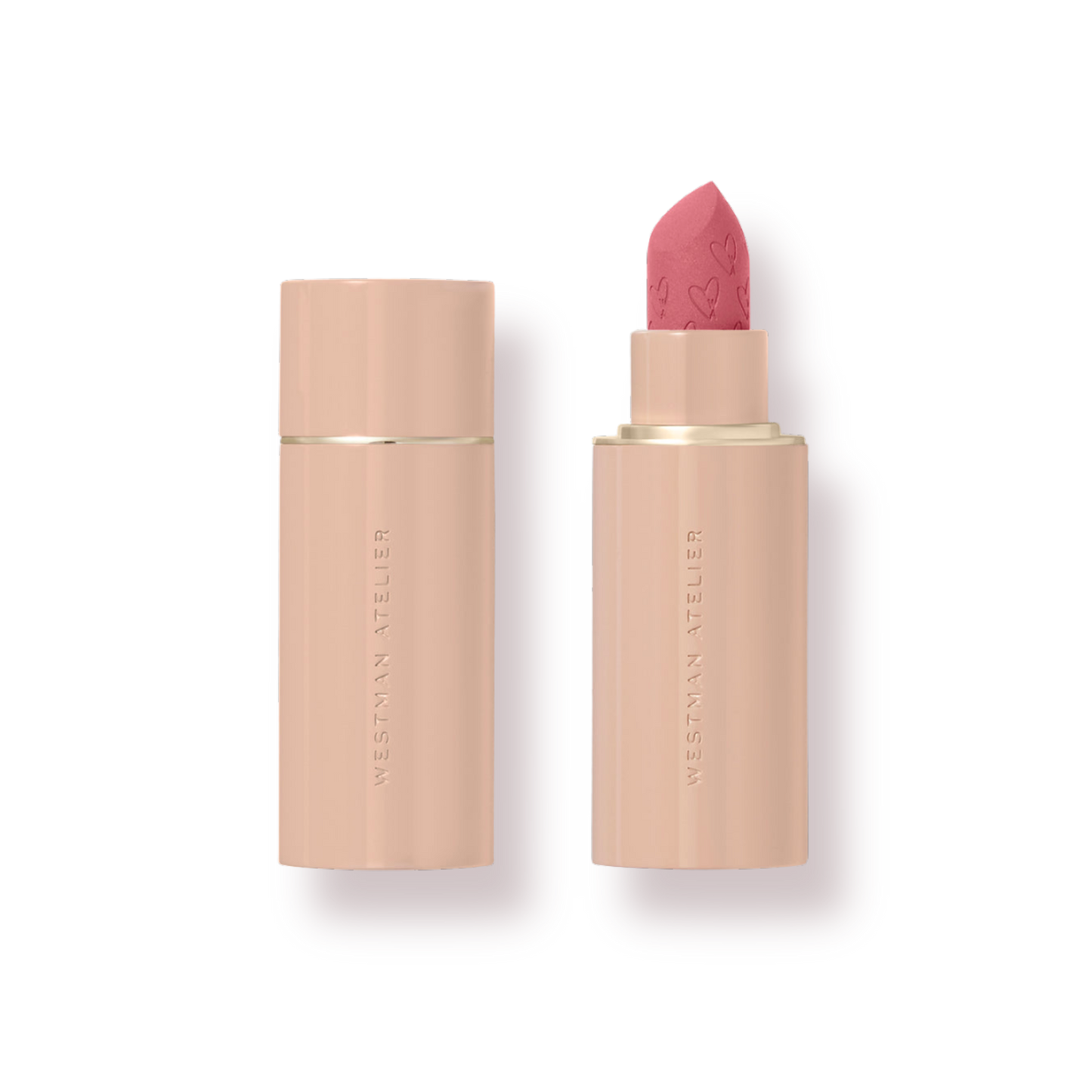 Westman Atelier Luxury Matte Lipstick in a chic pink shade with elegant packaging