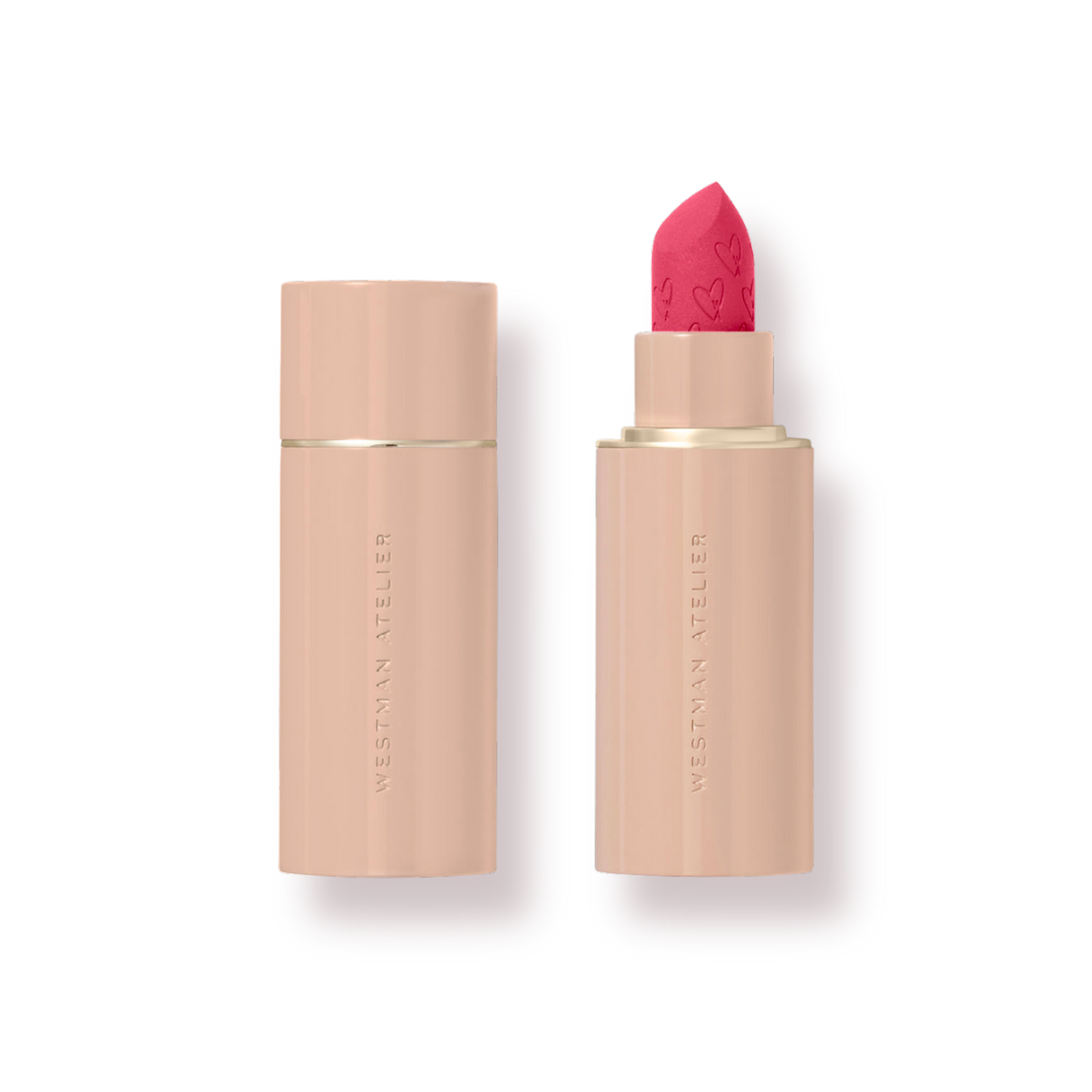 Westman Atelier Luxury Matte Lipstick in vibrant pink shade with elegant packaging