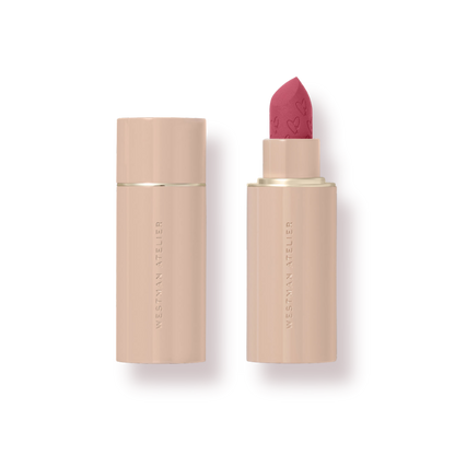 Westman Atelier Luxury Matte Lipstick in soft pink shade with luxury packaging