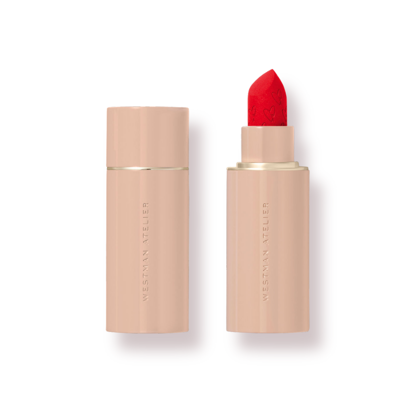 Westman Atelier Luxury Matte Lipstick in Bold Red with Elegant Packaging for a Stunning Finish