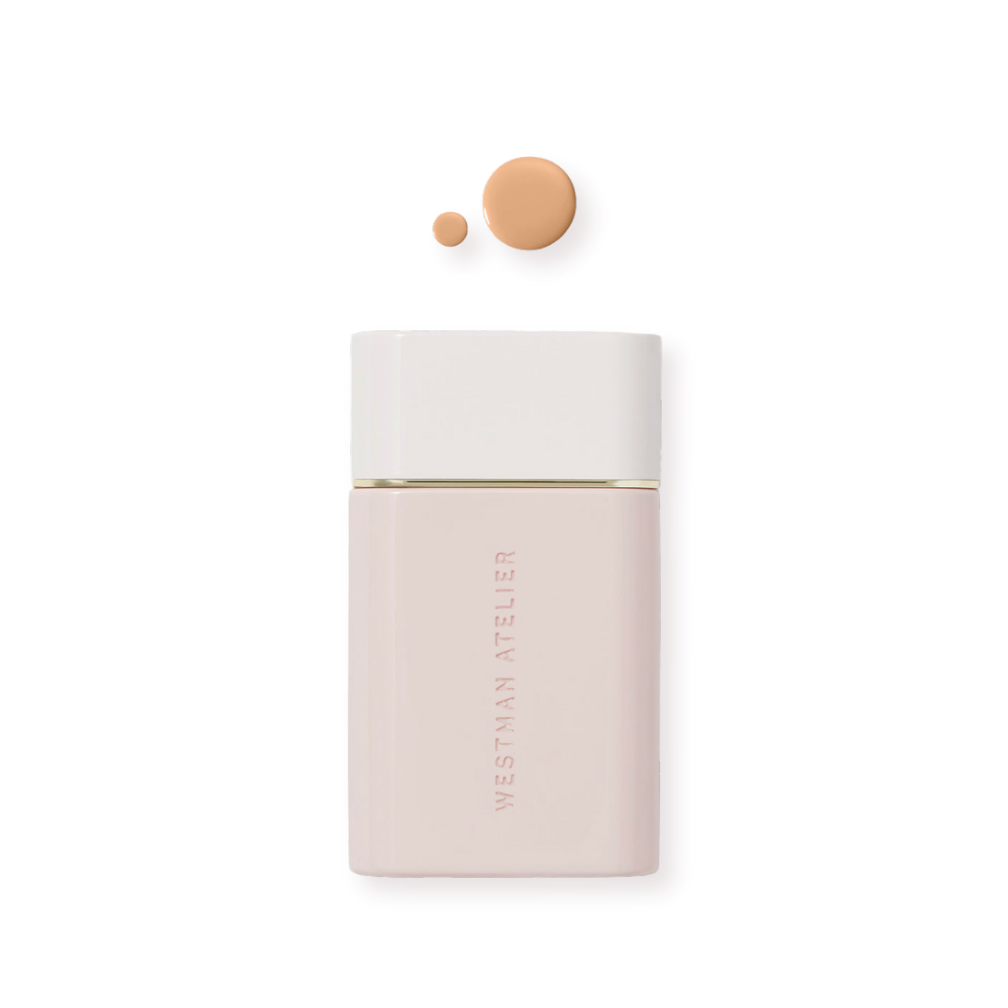 Westman Atelier Radiant Skin Tint in a sleek bottle with a drop of tint above for glowing complexion