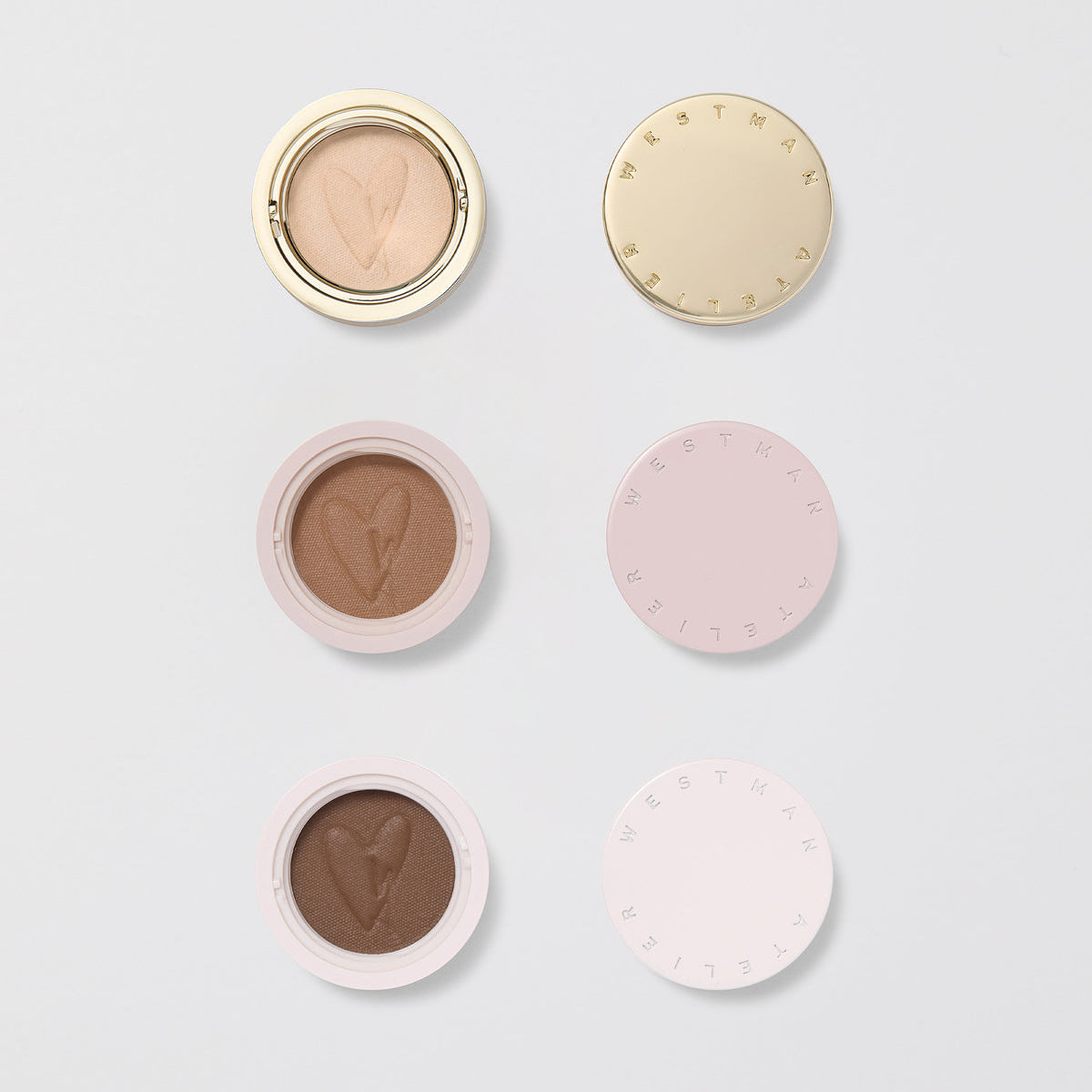 Westman Atelier Cream Eyeshadow in various shades with sleek packaging for versatile makeup looks