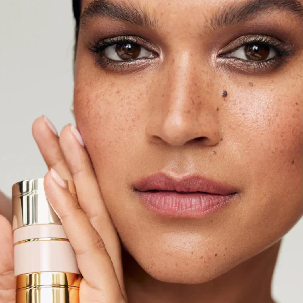 Westman Atelier Cream Eyeshadow on model showcasing a radiant and glowing makeup look